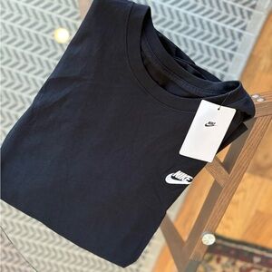 Men’s Nike Black Tee with White Logo